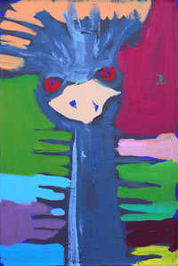 Aboriginal Artwork by Karen Napaljarri Barnes, Yankirri Jukurrpa (Emu Dreaming) - Ngarlikurlangu, 46x30cm