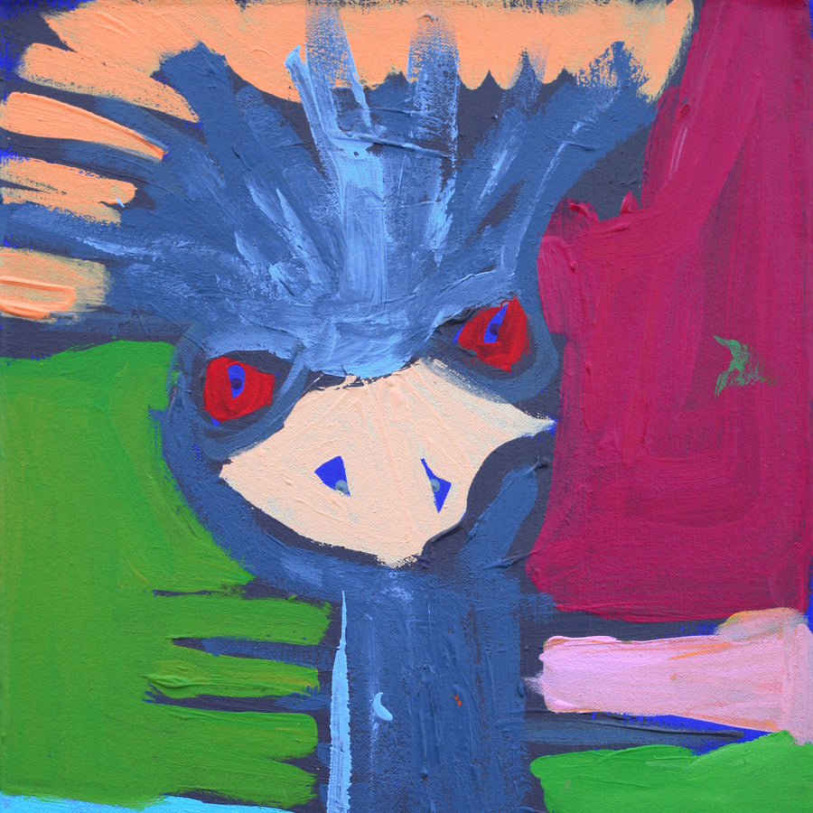 Aboriginal Artwork by Karen Napaljarri Barnes, Yankirri Jukurrpa (Emu Dreaming) - Ngarlikurlangu, 46x30cm