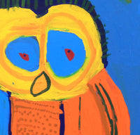 Aboriginal Artwork by Karen Napaljarri Barnes, Jurlpu kuja kalu nyinami Yurntumu-wana, 91x76cm