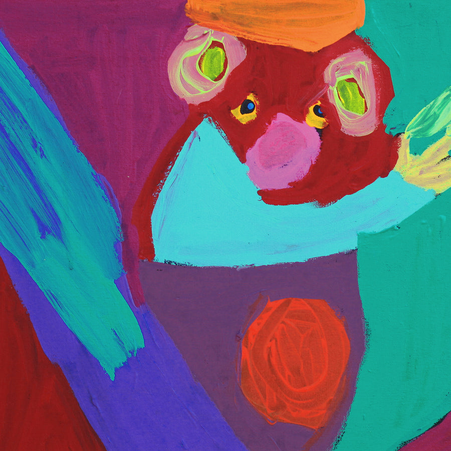 Aboriginal Artwork by Karen Napaljarri Barnes, Koala, 61x46cm