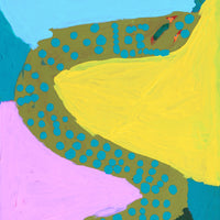 Aboriginal Artwork by Karen Napaljarri Barnes, Snake, 91x30cm