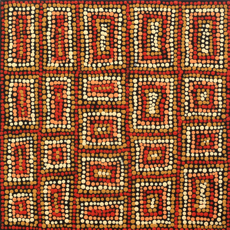 Aboriginal Artwork by Karen Napanangka McCormick, Pikilyi Jukurrpa, 30x30cm