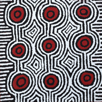 Aboriginal Artwork by Kasey-Anne Nampijinpa Gallagher, Water Dreaming - Pirlinyarnu, 30x30cm