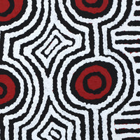 Aboriginal Artwork by Kasey-Anne Nampijinpa Gallagher, Water Dreaming - Pirlinyarnu, 30x30cm