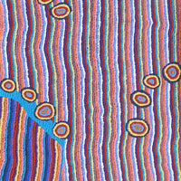Aboriginal Artwork by Kasey-Anne Nampijinpa Gallagher, Water Dreaming - Pirlinyarnu, 122x46cm