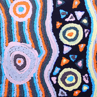Aboriginal Artwork by Kasey-Anne Nampijinpa Gallagher, Water Dreaming - Pirlinyarnu, 30x30cm