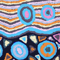 Aboriginal Artwork by Kasey-Anne Nampijinpa Gallagher, Water Dreaming - Pirlinyarnu, 30x30cm