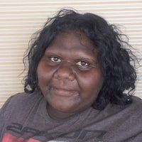 Aboriginal Artwork by Kasey-Anne Nampijinpa Gallagher, Water Dreaming - Pirlinyarnu, 122x46cm