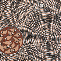 Aboriginal Artwork by Kathy Napangardi Bagot, Ngapa Jukurrpa (Water Dreaming) - Puyurru, 61x61cm