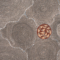 Aboriginal Artwork by Kathy Napangardi Bagot, Ngapa Jukurrpa (Water Dreaming) - Puyurru, 61x61cm