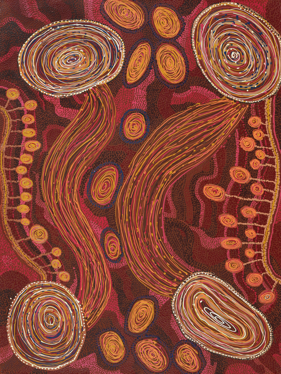 Aboriginal Art by Katrina Tjitayi, Pukuara, 121x91cm - ART ARK®