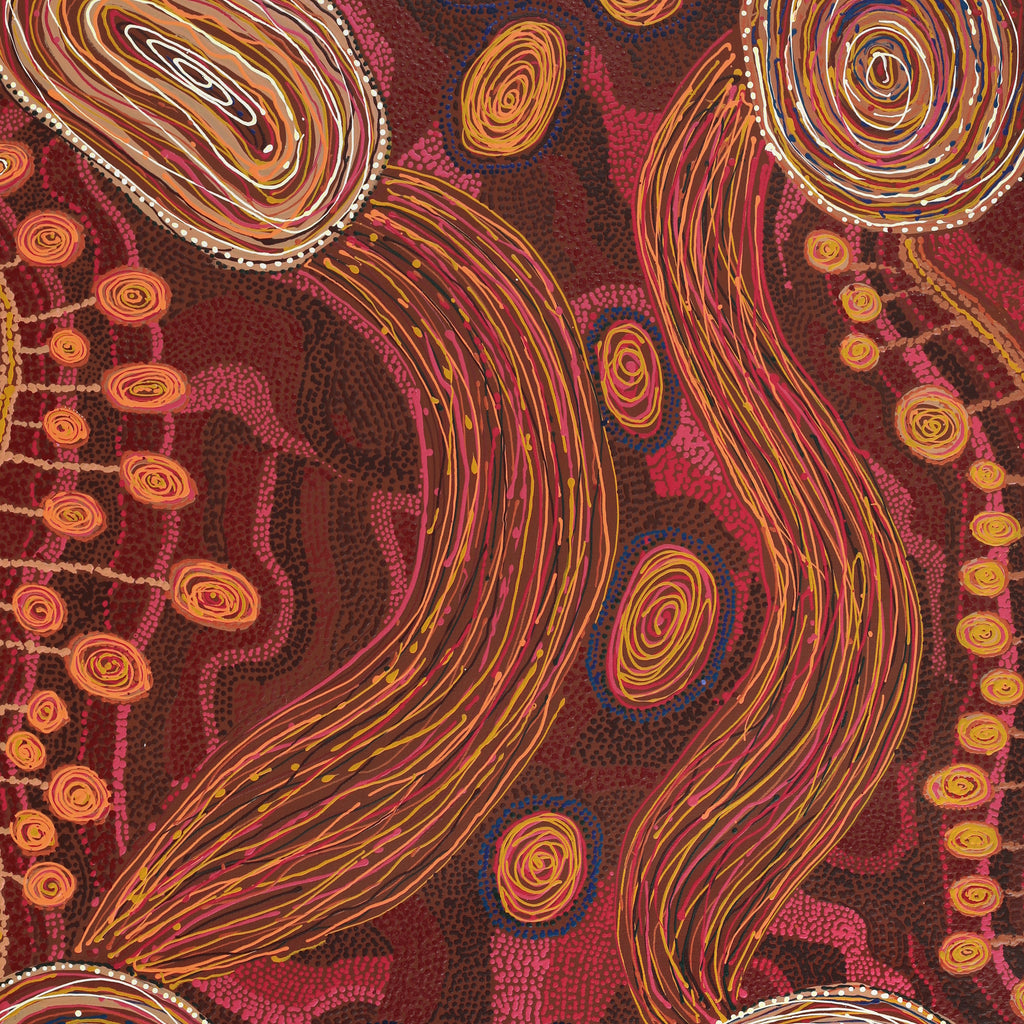 Aboriginal Artwork by Katrina Tjitayi, Pukuara, 121x91cm