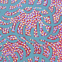 Aboriginal Artwork by Katrina Nampijinpa Brown, Watiya-warnu Jukurrpa (Seed Dreaming), 30x30cm