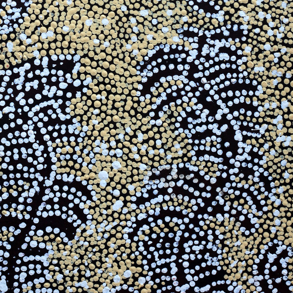 Aboriginal Artwork by Katrina Nampijinpa Brown, Watiya-warnu Jukurrpa (Seed Dreaming), 61x30cm