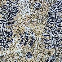 Aboriginal Artwork by Katrina Nampijinpa Brown, Watiya-warnu Jukurrpa (Seed Dreaming), 61x30cm