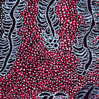 Aboriginal Artwork by Katrina Nampijinpa Brown, Watiya-warnu Jukurrpa (Seed Dreaming), 61x30cm