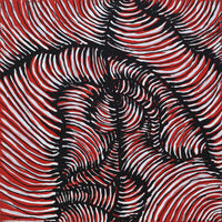 Aboriginal Artwork by Kaylisha Napaljarri Ross, Ngatijirri Jukurrpa (Budgerigar Dreaming), 30x30cm