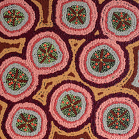 Aboriginal Artwork by Kaylisha Napaljarri Ross, Ngatijirri Jukurrpa (Budgerigar Dreaming), 30x30cm