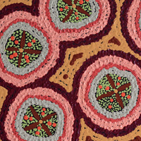 Aboriginal Artwork by Kaylisha Napaljarri Ross, Ngatijirri Jukurrpa (Budgerigar Dreaming), 30x30cm