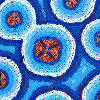 Aboriginal Artwork by Kaylisha Napaljarri Ross, Ngatijirri Jukurrpa (Budgerigar Dreaming), 46x46cm