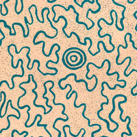 Aboriginal Artwork by Kelly-Anne Nungarrayi Gibson, Ngapa Jukurrpa (Water Dreaming) - Puyurru, 122x61cm