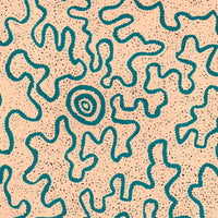 Aboriginal Artwork by Kelly-Anne Nungarrayi Gibson, Ngapa Jukurrpa (Water Dreaming) - Puyurru, 122x61cm