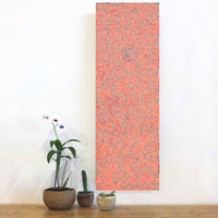 Aboriginal Artwork by Kelly-Anne Nungarrayi Gibson, Ngapa Jukurrpa (Water Dreaming) - Pirlinyarnu, 91x30cm