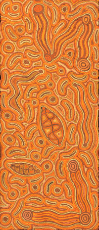 Aboriginal Artwork by Kelly Napanangka Michaels, Lappi Lappi Jukurrpa, 107x46cm