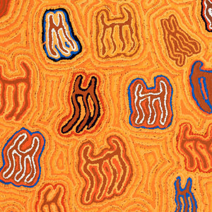 Aboriginal Artwork by Kelly Napanangkai Michaels, Majardi Jukurrpa (Hair-string Belt Dreaming) 107x61cm - ART ARK®