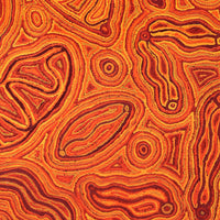 Aboriginal Artwork by Kelly Napanangka Michaels, Lappi Lappi Jukurrpa, 107x91cm