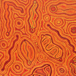 Aboriginal Art by Kelly Napanangka Michaels, Lappi Lappi Jukurrpa, 107x91cm - ART ARK®