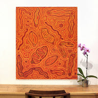 Aboriginal Artwork by Kelly Napanangka Michaels, Lappi Lappi Jukurrpa, 107x91cm