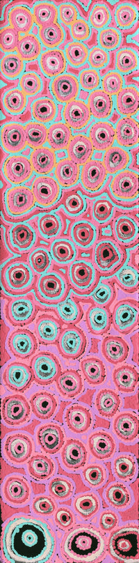 Aboriginal Artwork by Kelly Napangardi Michaels, Mina Mina Jukurrpa - Ngalyipi, 122x30cm