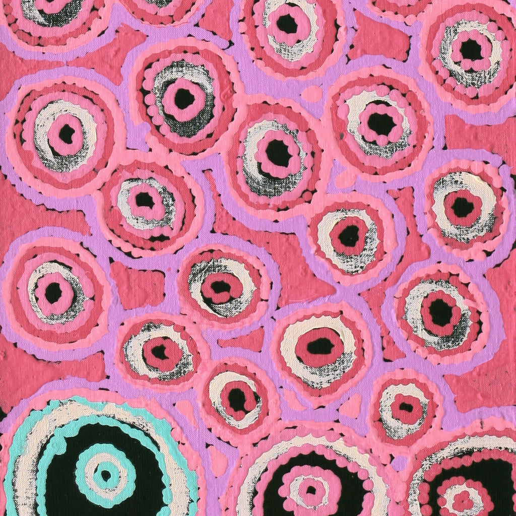 Aboriginal Artwork by Kelly Napangardi Michaels, Mina Mina Jukurrpa - Ngalyipi, 122x30cm