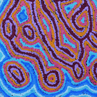 Aboriginal Artwork by Kelly Napanangka Michaels, Lappi Lappi Jukurrpa (Lappi Lappi Dreaming), 30x30cm