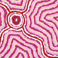 Aboriginal Artwork by Kelly Napangardi Michaels, Mina Mina Jukurrpa (Mina Mina Dreaming) - Ngalyipi, 30x30cm