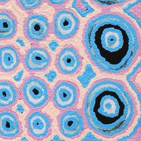 Aboriginal Artwork by Kelly Napangardi Michaels, Mina Mina Jukurrpa (Mina Mina Dreaming) - Ngalyipi, 30x30cm