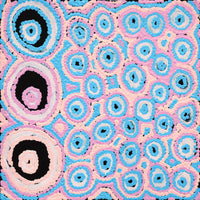 Aboriginal Artwork by Kelly Napangardi Michaels, Mina Mina Jukurrpa (Mina Mina Dreaming) - Ngalyipi, 30x30cm