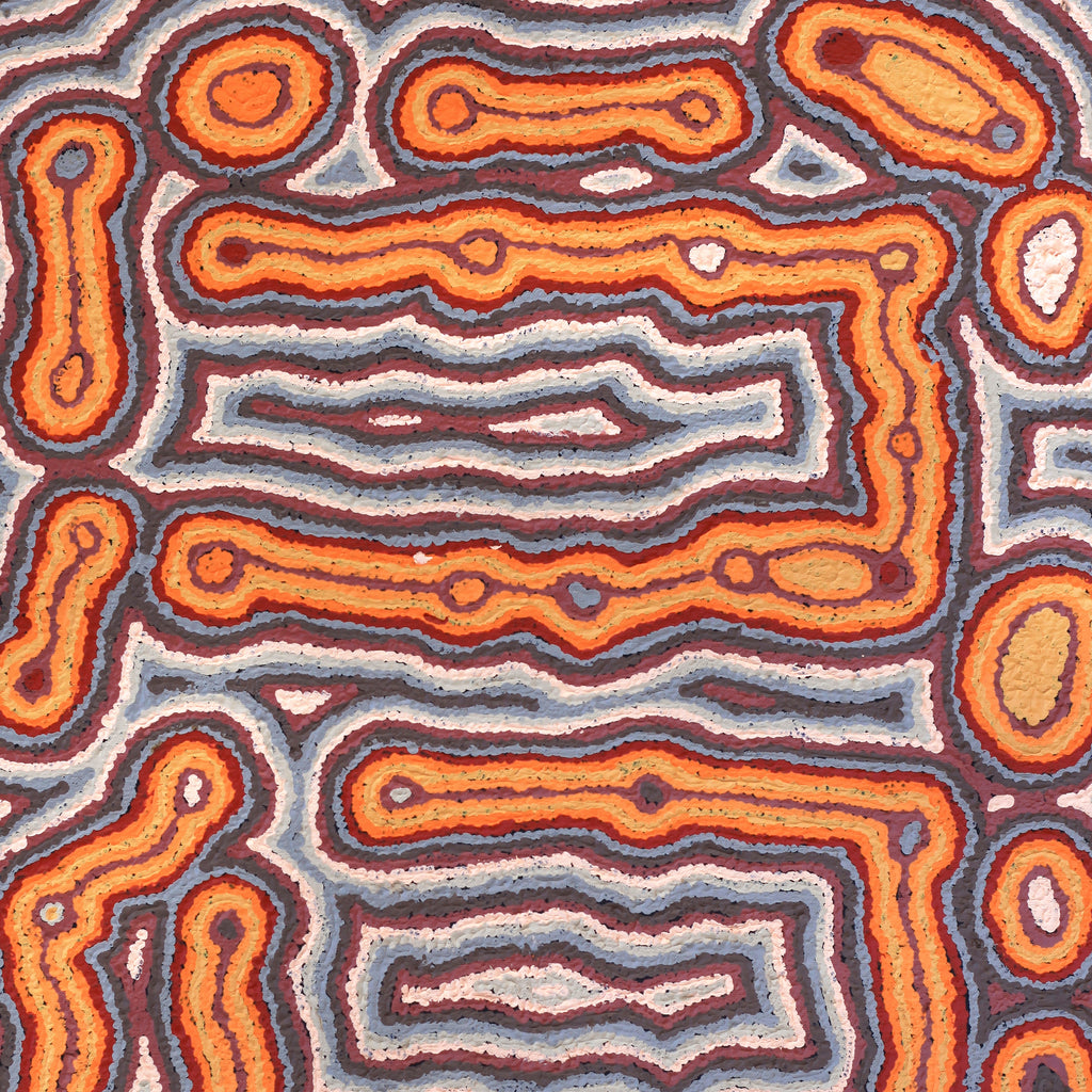 Aboriginal Artwork by Kelly Napanangka Michaels, Mina Mina Dreaming - Ngalyipi, 61x46cm