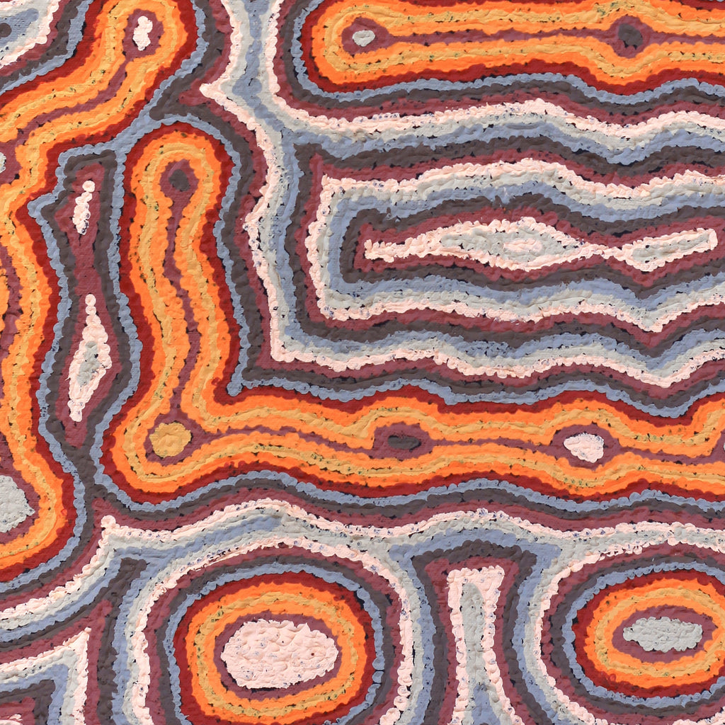 Aboriginal Artwork by Kelly Napanangka Michaels, Mina Mina Dreaming - Ngalyipi, 61x46cm