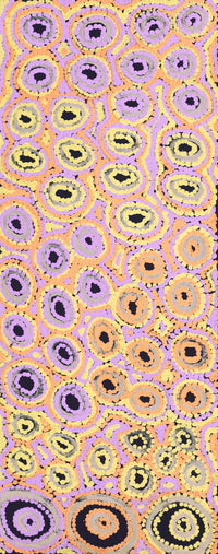 Aboriginal Artwork by Kelly Napangardi Michaels, Mina Mina Jukurrpa - Ngalyipi, 76x30cm