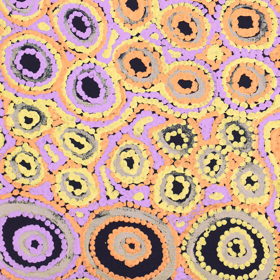 Aboriginal Artwork by Kelly Napangardi Michaels, Mina Mina Jukurrpa - Ngalyipi, 76x30cm