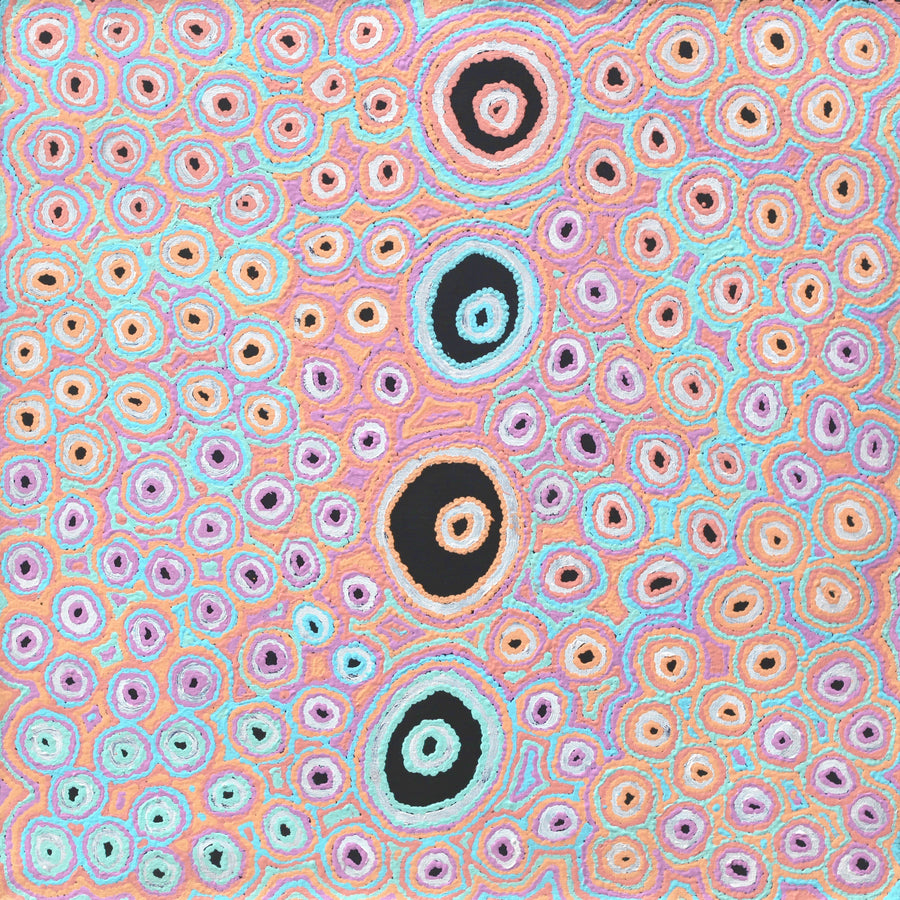 Aboriginal Artwork by Kelly Napangardi Michaels, Lappi Lappii, 76x76cm