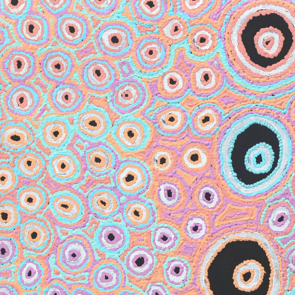 Aboriginal Artwork by Kelly Napangardi Michaels, Lappi Lappii, 76x76cm