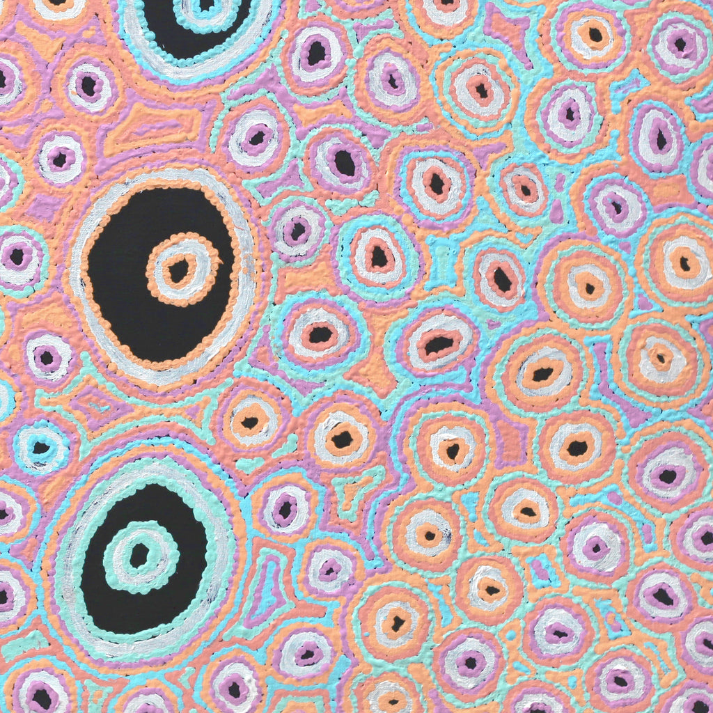 Aboriginal Artwork by Kelly Napangardi Michaels, Lappi Lappii, 76x76cm - ART ARK®