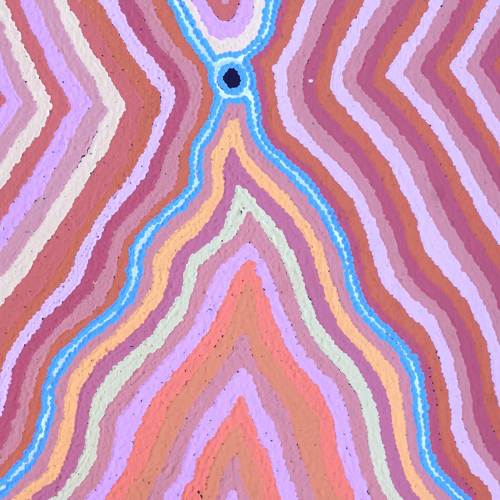 Aboriginal Artwork by Kelly Napangardi Michaels, Mina Mina Jukurrpa - Ngalyipi, 91x46cm