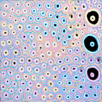 Aboriginal Artwork by Kelly Napangardi Michaels, Mina Mina Dreaming - Ngalyipi, 91x91cm