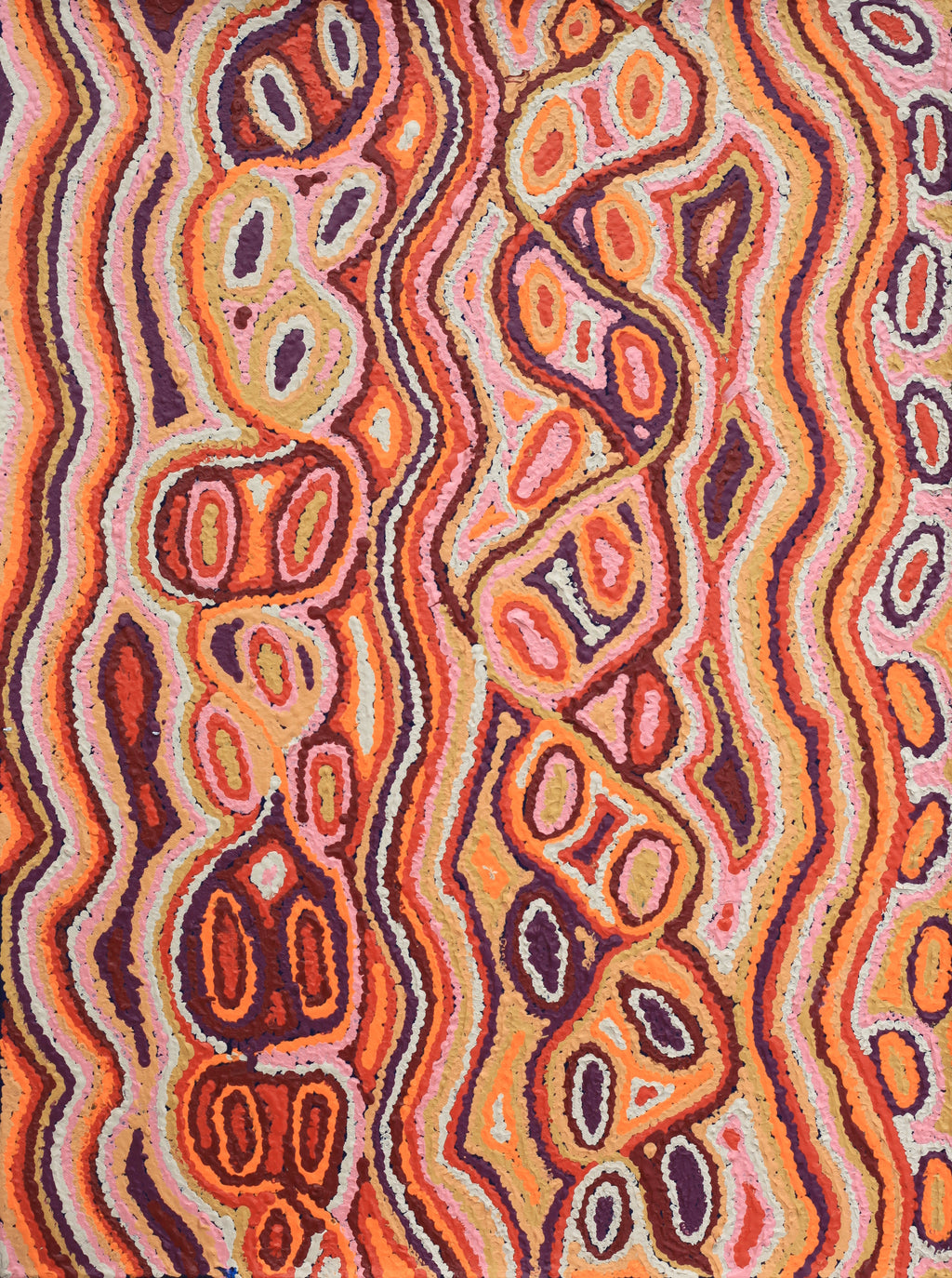 Aboriginal Artwork by Kelly Napanangka Michaels, Mina Mina Dreaming - Ngalyipi, 61x46cm