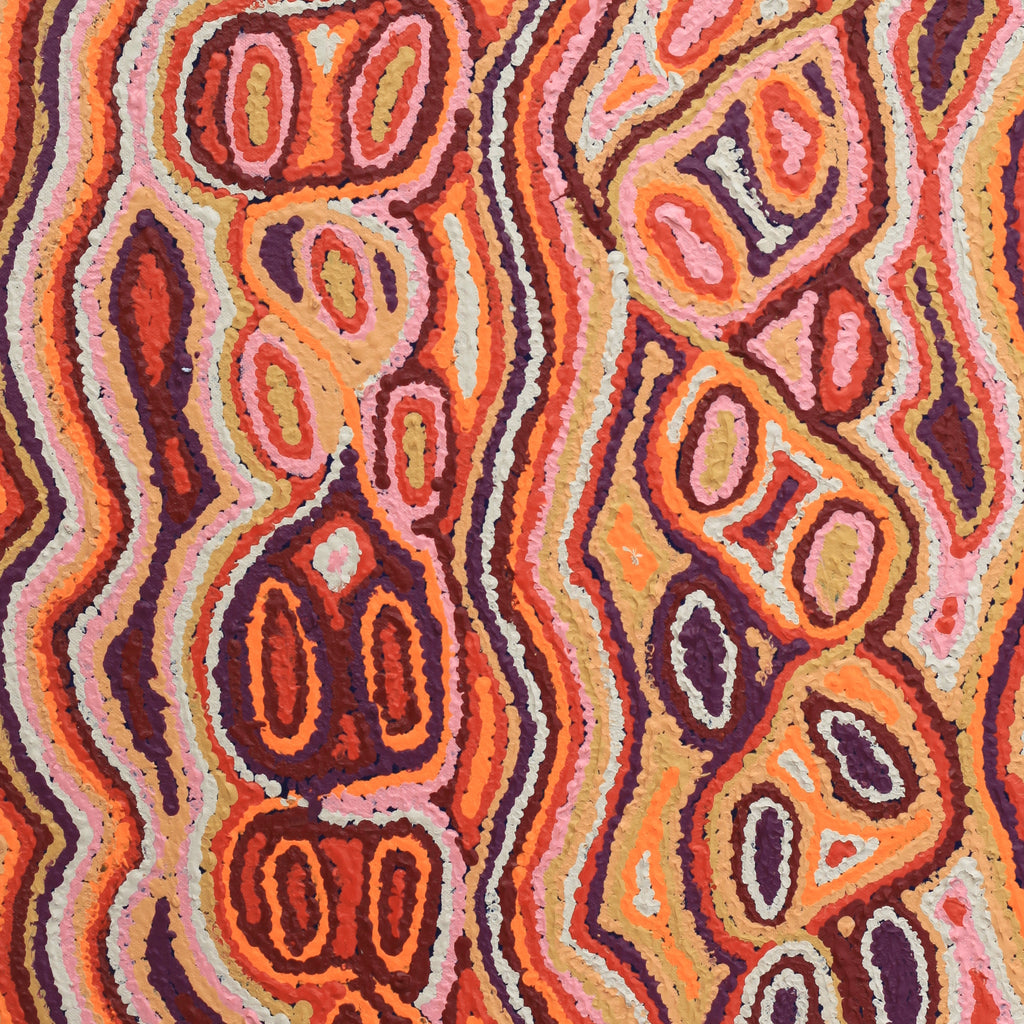 Aboriginal Artwork by Kelly Napanangka Michaels, Mina Mina Dreaming - Ngalyipi, 61x46cm