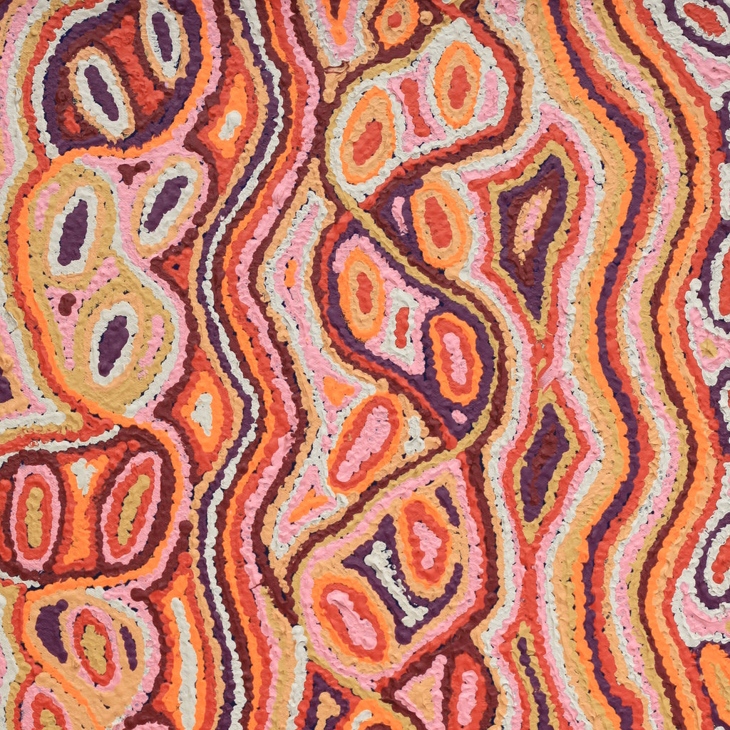 Aboriginal Artwork by Kelly Napanangka Michaels, Mina Mina Dreaming - Ngalyipi, 61x46cm